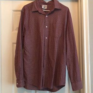 Maroon button down